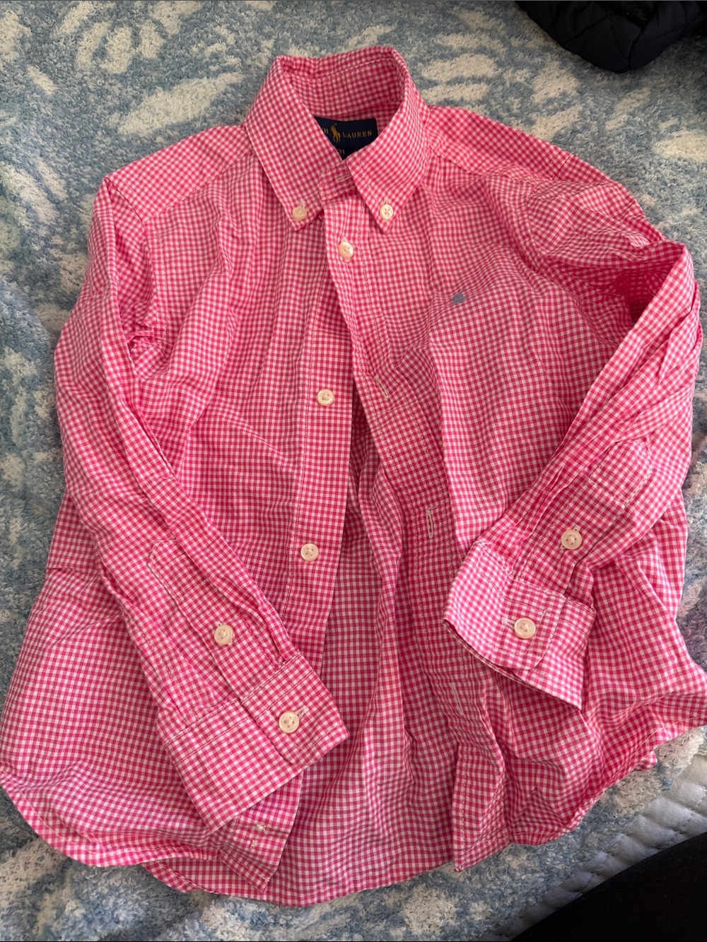 Ralph Lauren Pink Gingham Button-Down Shirt
